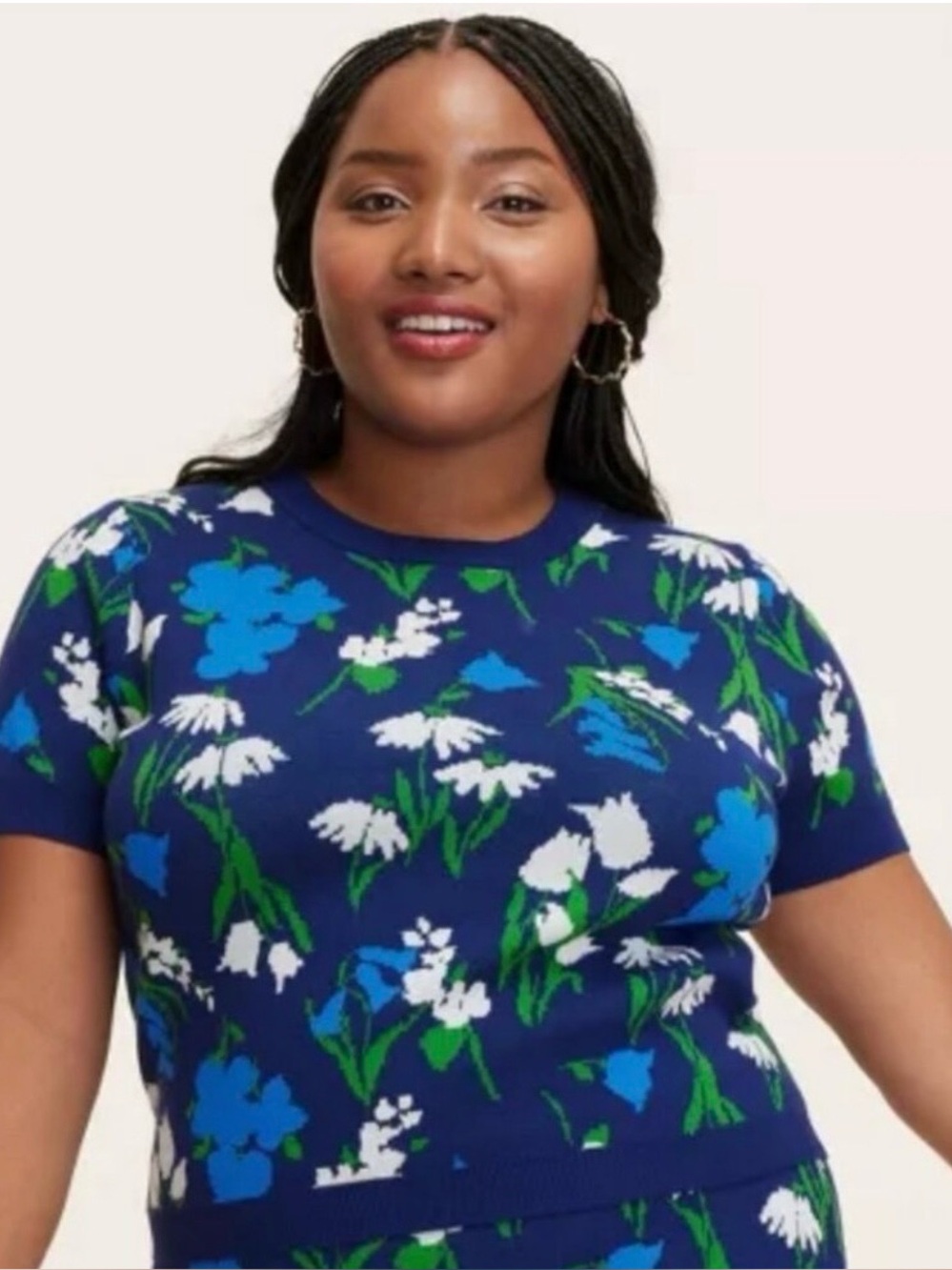 NWT Kate Spade x Target Mixed Floral Short Sleeve Crewneck Pullover Sweater